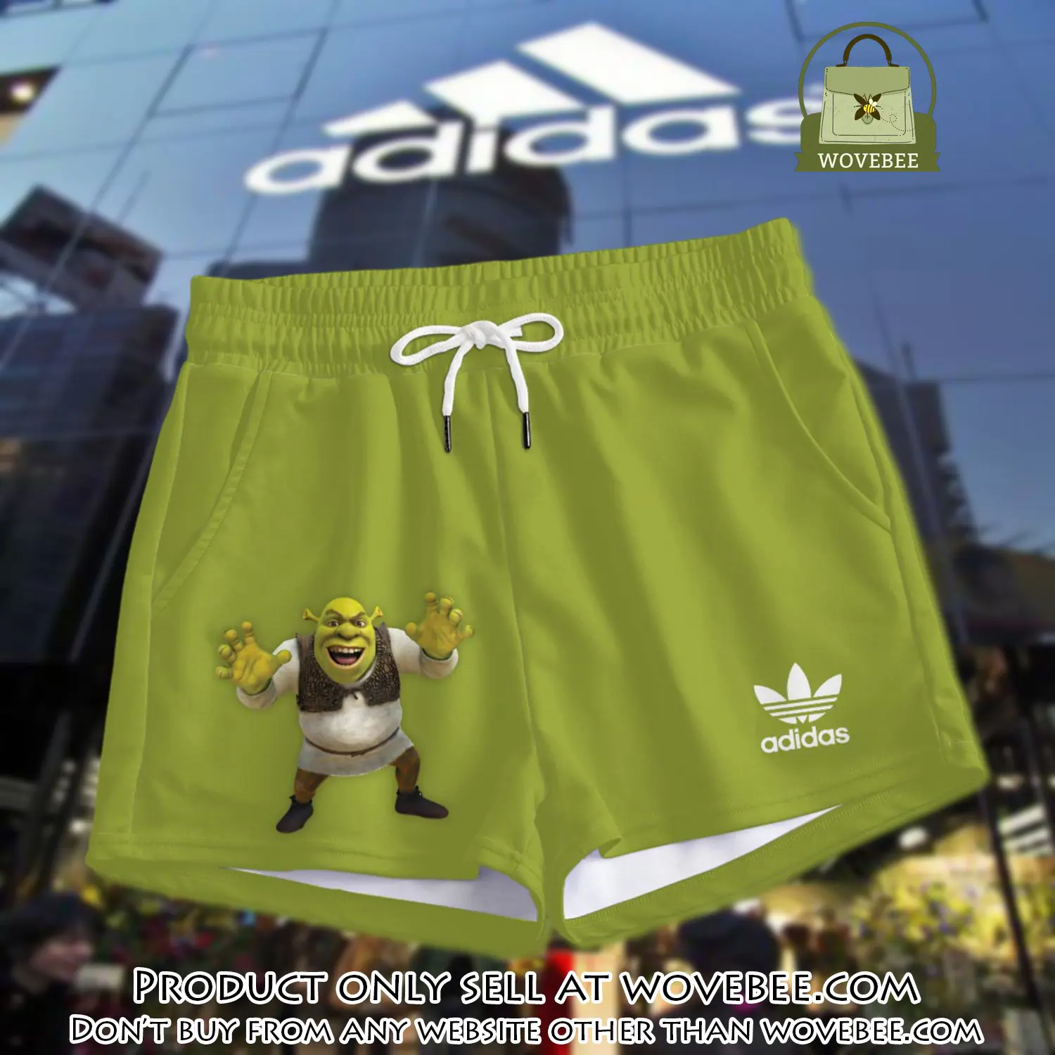 Premium shrek in adidas women shorts lady beach shorts wms1085 wvb1416869